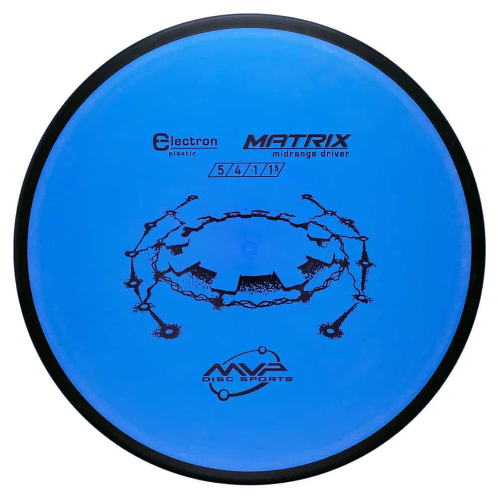 Discraft Matrix Midrange Disc for Disc Golf Blue Discraft Matrix midrange disc with chain graphic for disc golf.