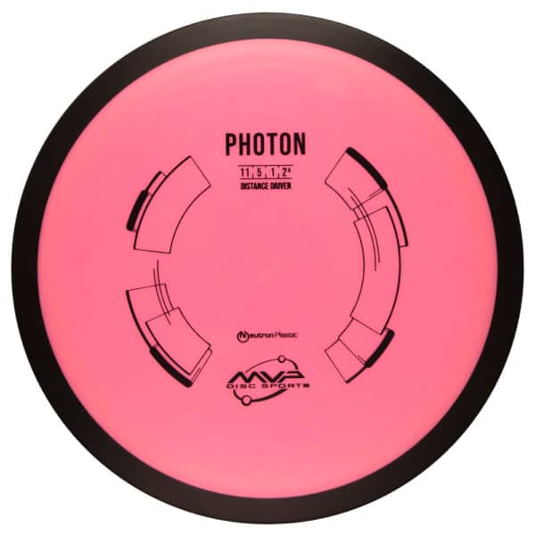 Pink Photon 11.5" disc golf driver for distance throws.