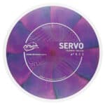 Servo fairway driver disc for disc golf, featuring gyro overmold technology and cosmic neutron plast.