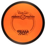 Fission Photon disc golf disc with Elaine King signature and signature series branding.