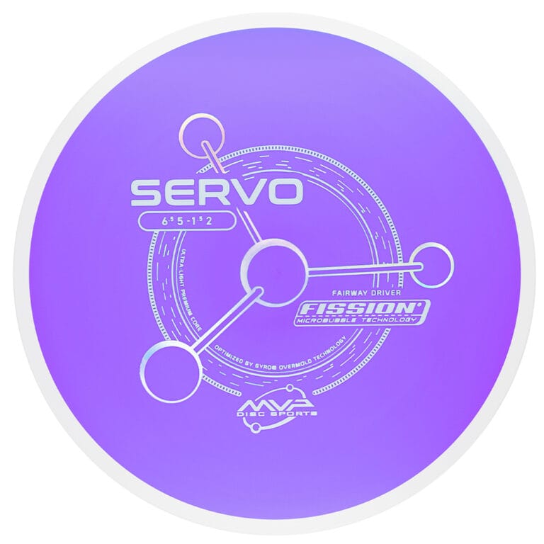 Advanced disc golf driver with servo technology for precise throws and stability.